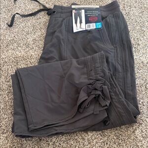 Women's Charcoal Drawstring Capris